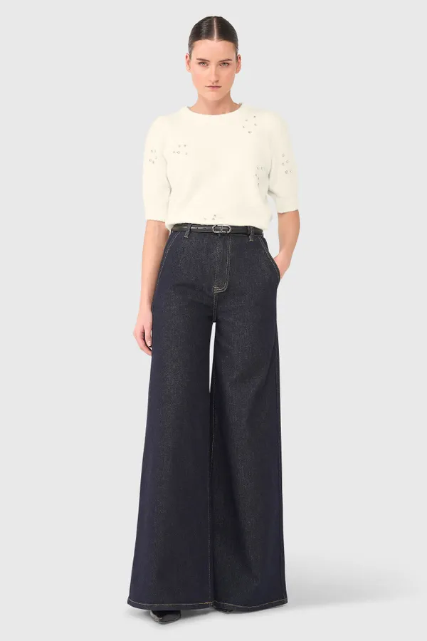 Peyton Off White Steentjes