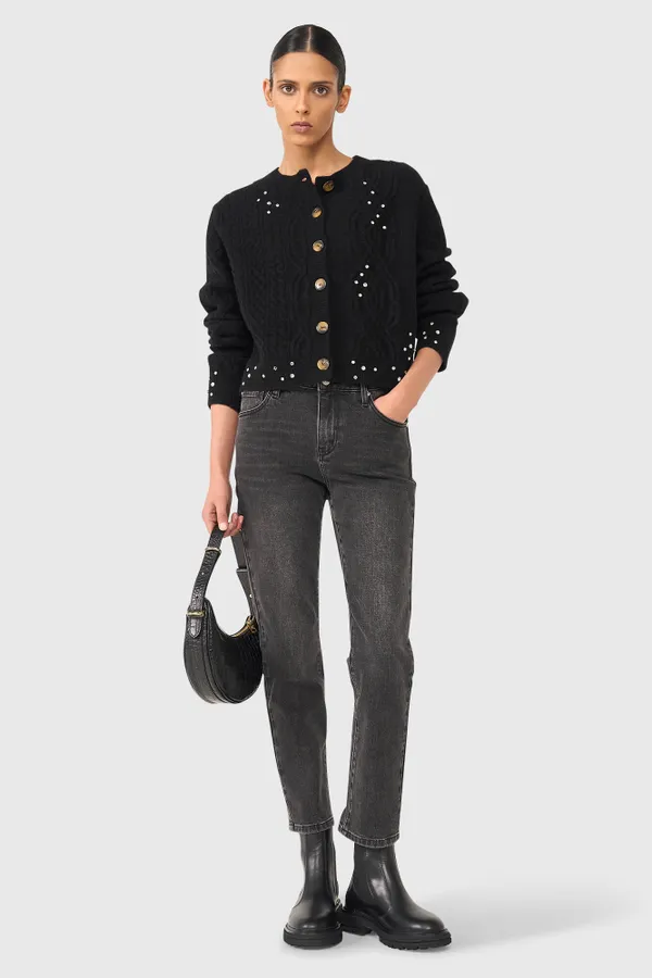 Quincy Black Rhinestones