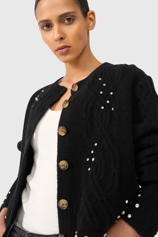 Quincy Black Rhinestones