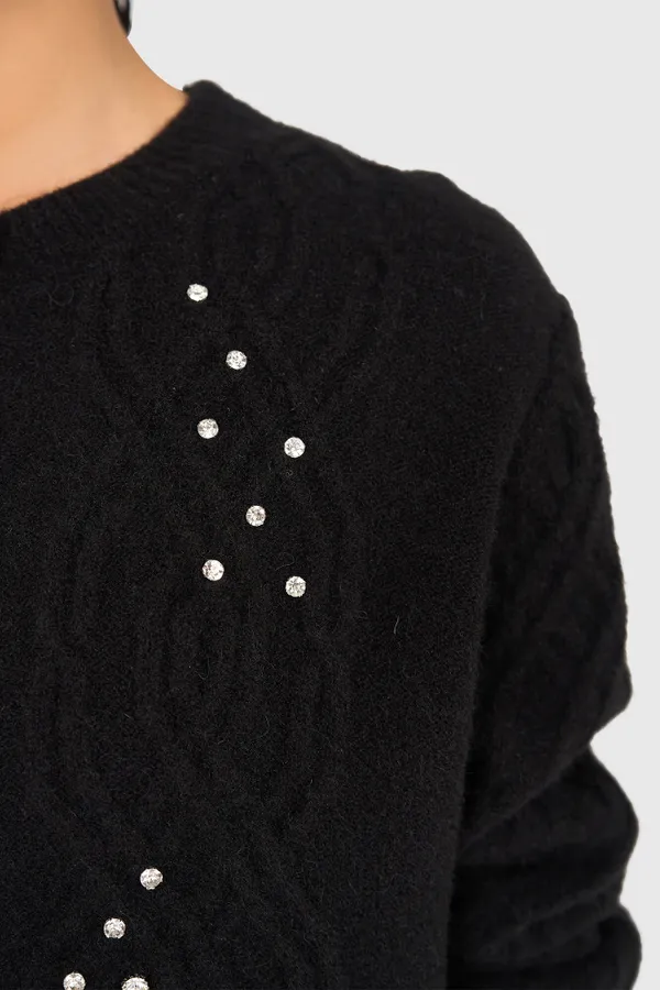 Quincy Black Rhinestones