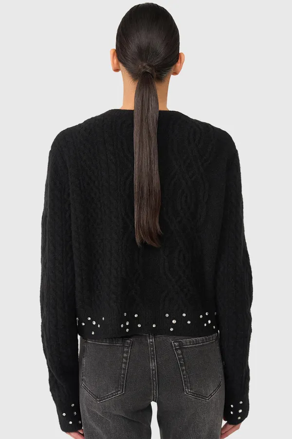 Quincy Black Rhinestones