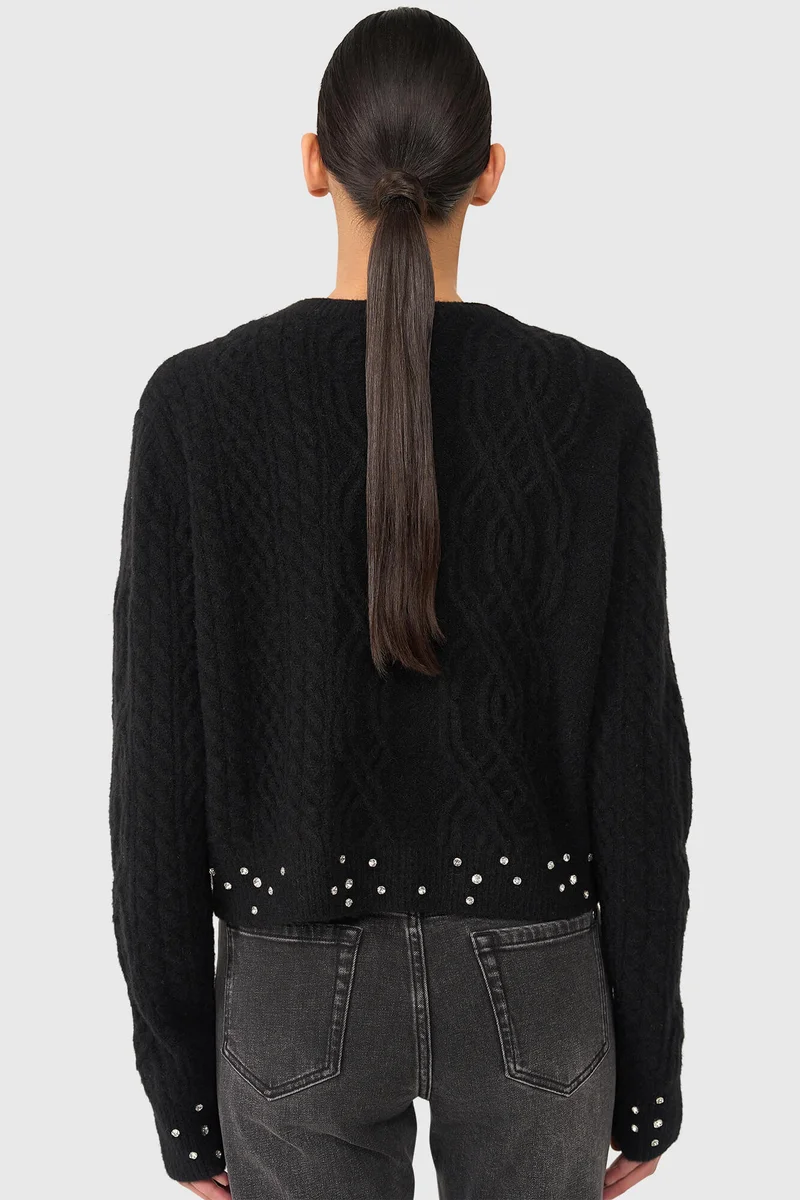 Quincy Black Rhinestones