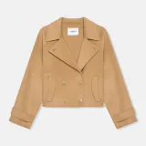 Korte Cashmere Jas Trenchcoat Double Face Floyd Camel