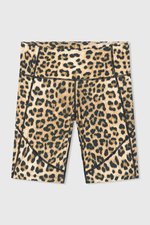 Kurze Sport-Leggings Cole mit Leopardenmuster