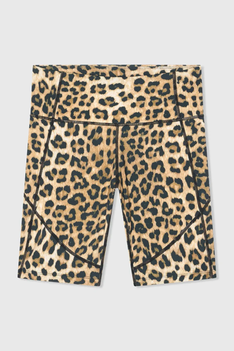 Short Sports Leggings Shorts Cole Leopard Print
