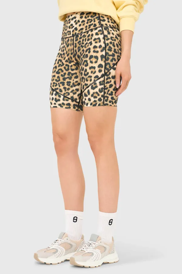 Kurze Sport-Leggings Cole mit Leopardenmuster