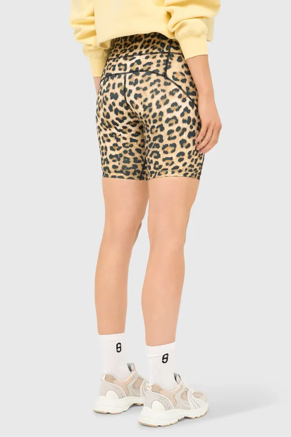 Kurze Sport-Leggings Cole mit Leopardenmuster