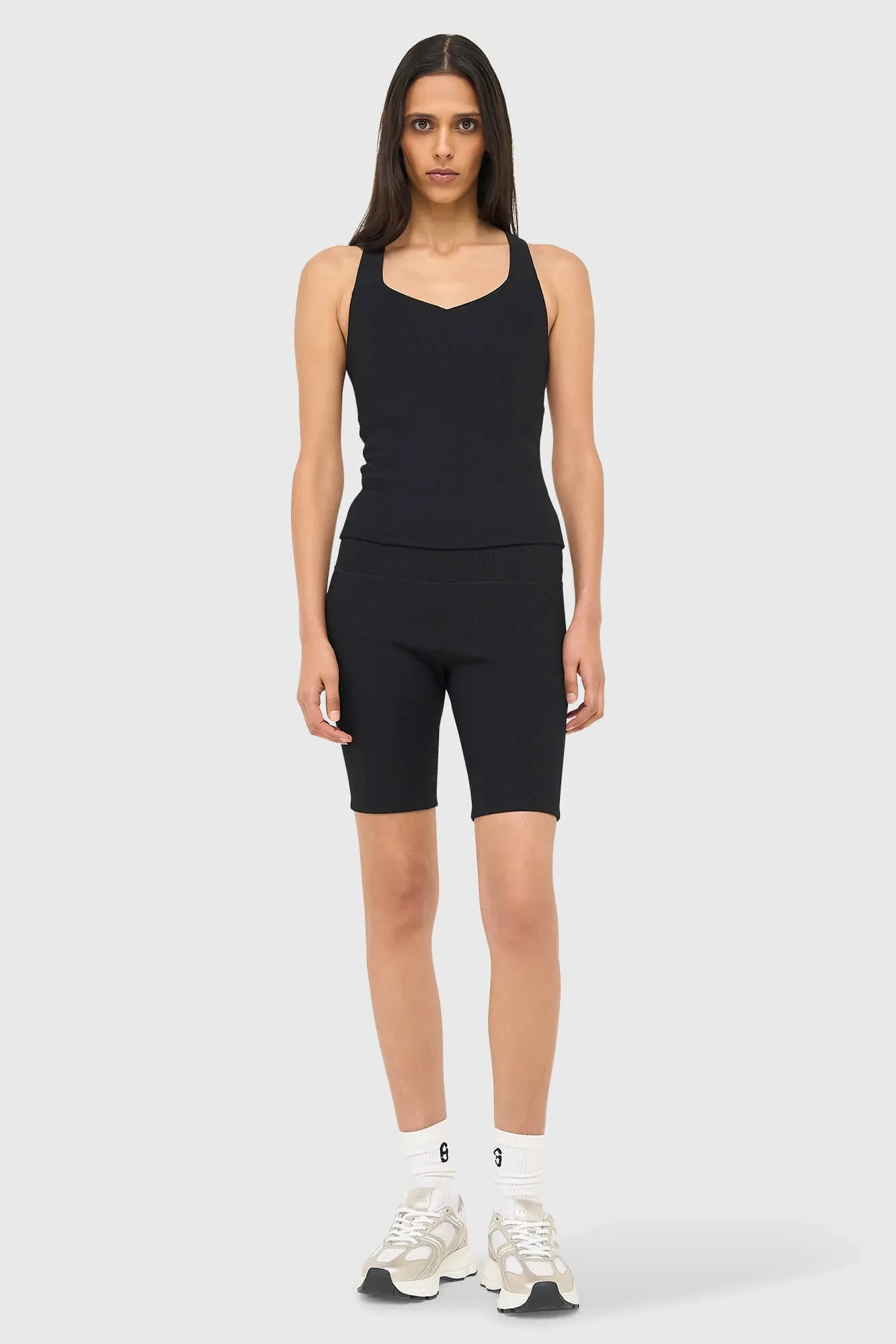 Kurze Sport-Leggings Cole Schwarz