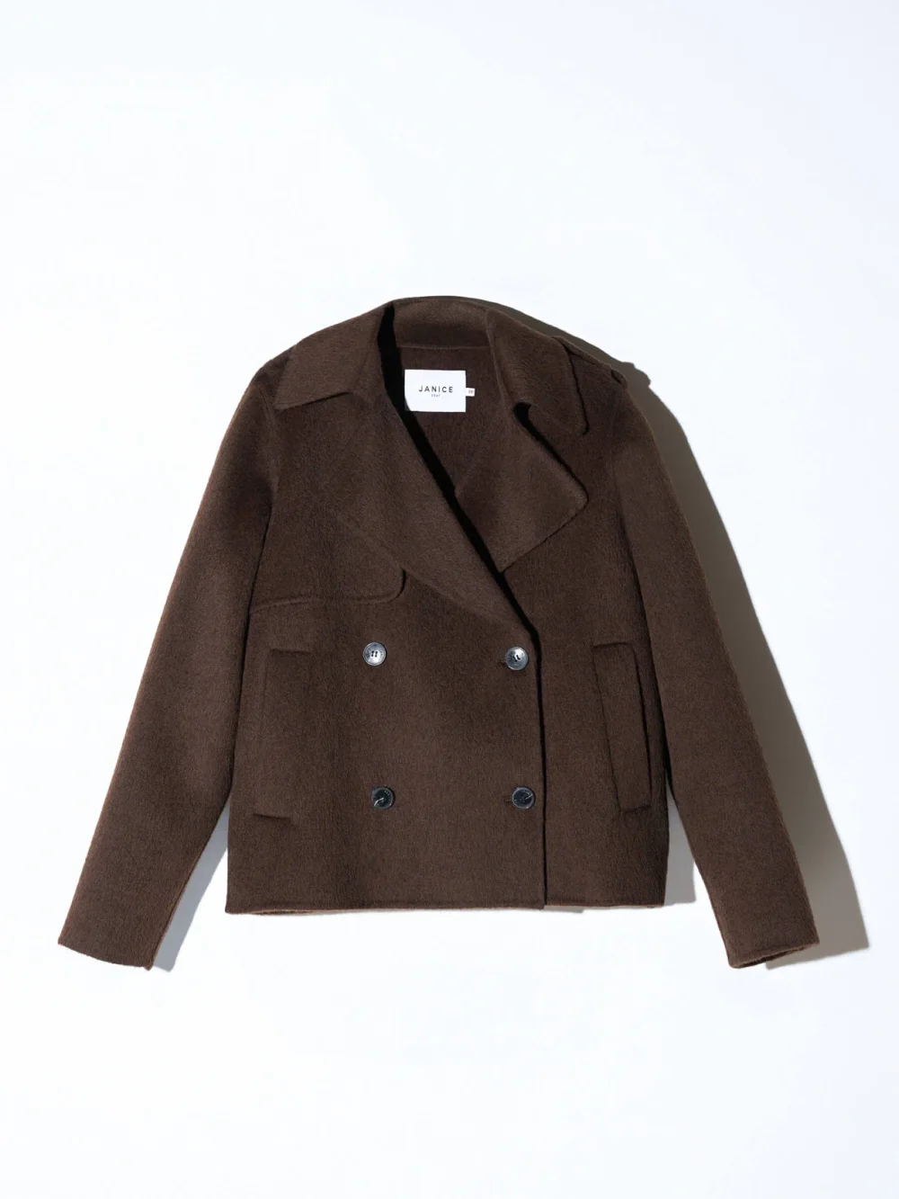 Korte Trench Dames Jas Yak Wol Jean Bruin