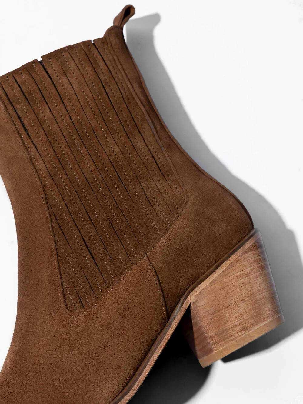 Enkellaars Western Dames Suede Colt Cognac
