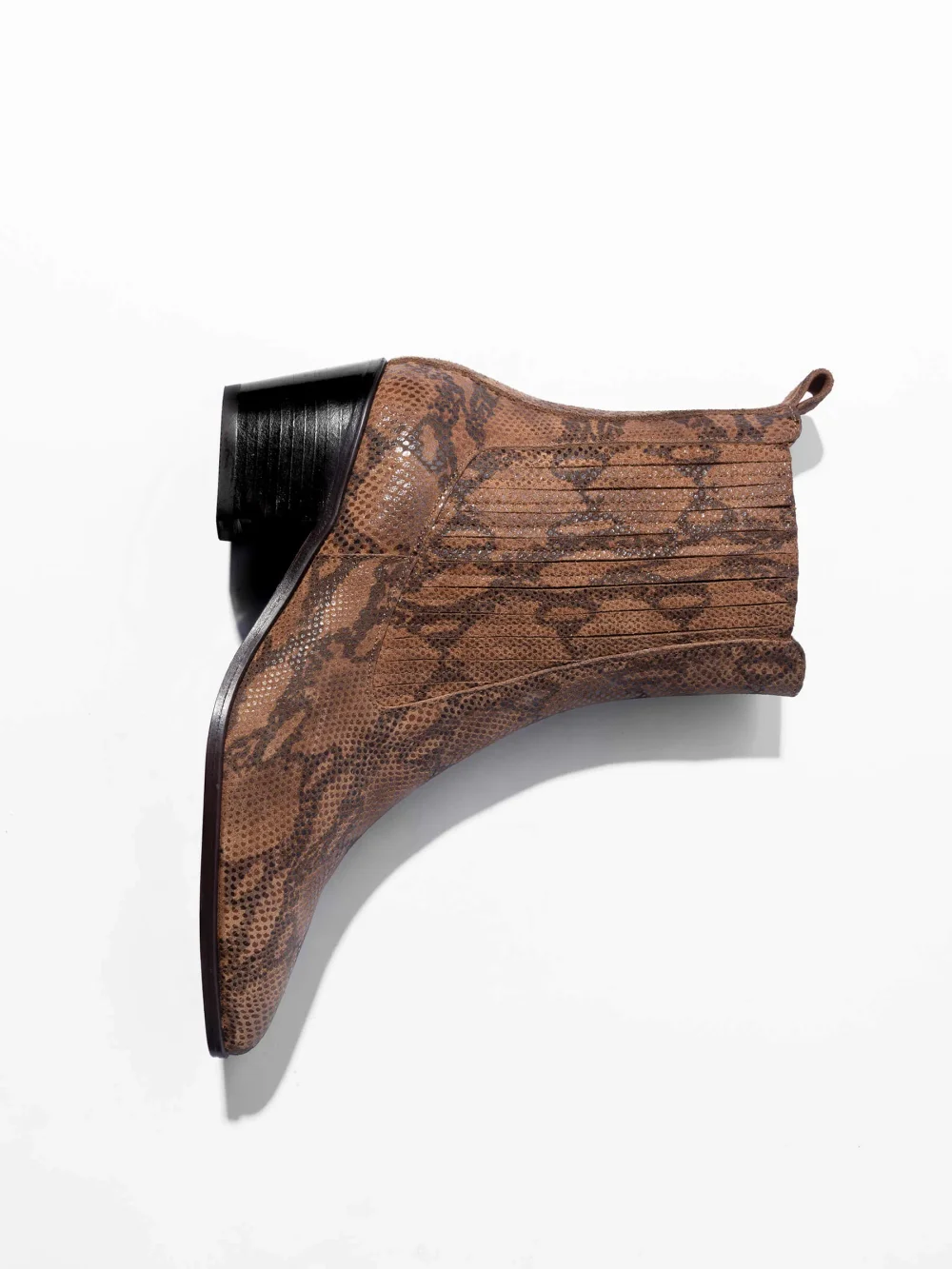 Enkellaars Western Dames Suede Colt Slangenprint