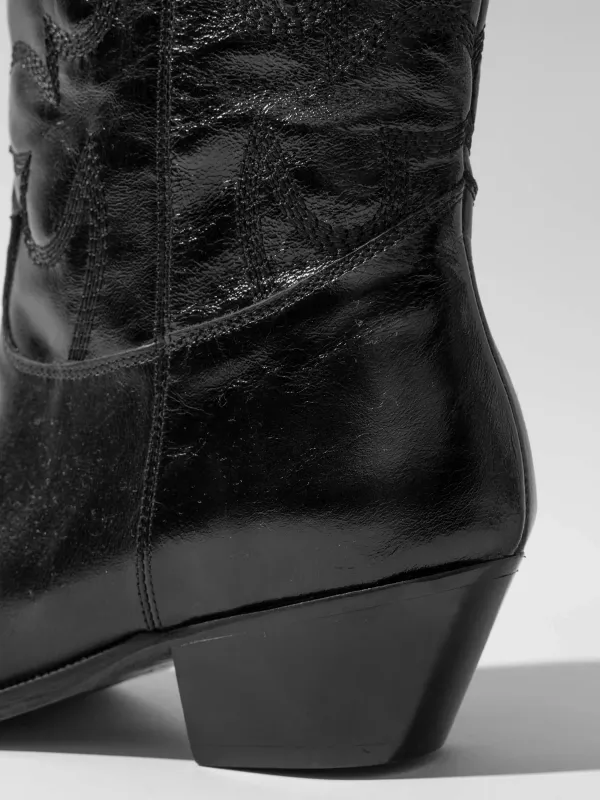 Leren Western Laars Dames Hayden Zwart