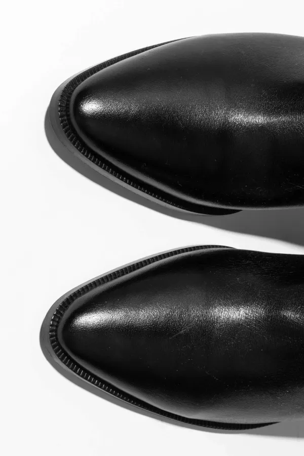 Leren Western Laars Dames Hayden Zwart