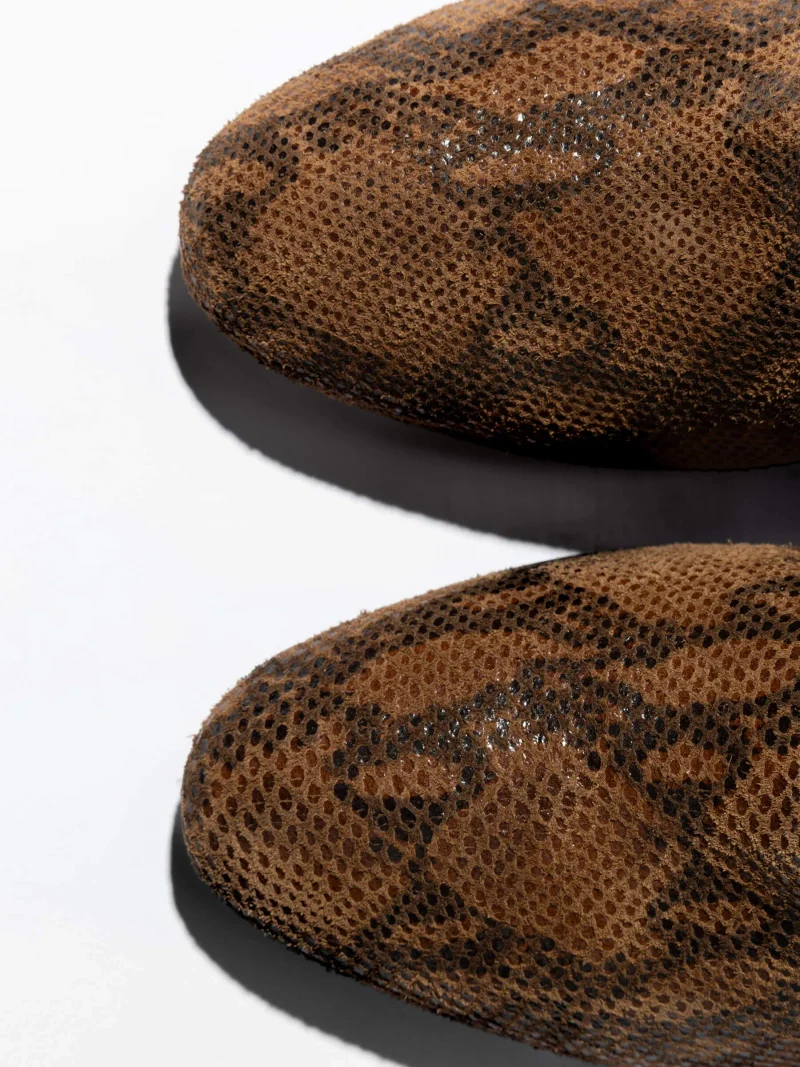 Laars Dames Hoog Leer Roman Slangenprint