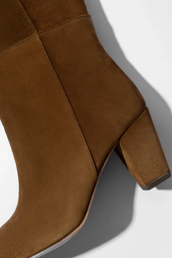 Suede Overknee Laarzen Cody Cognac