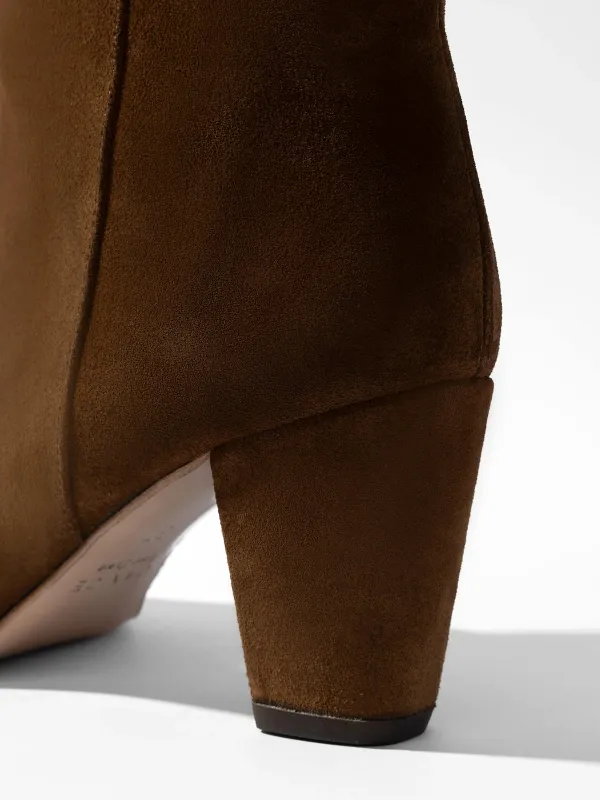 Suede Overknee Laarzen Cody Cognac
