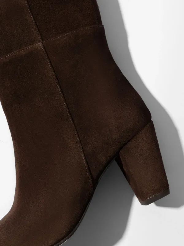 Suede Overknee Laarzen Cody Donker Bruin