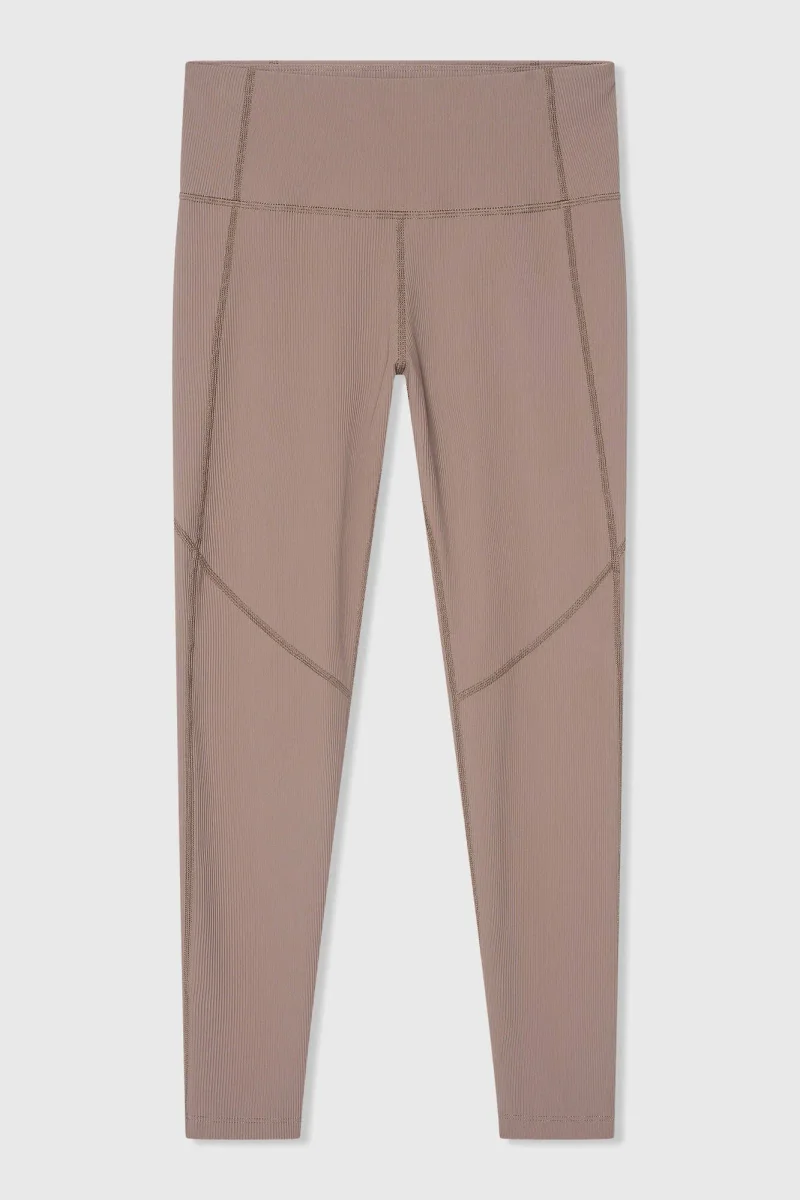 Women's Activewear Leggings, Ye Brown Rib
