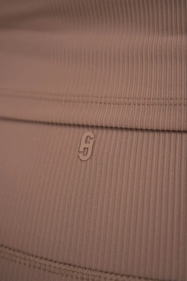 Women's Activewear Leggings, Ye Brown Rib