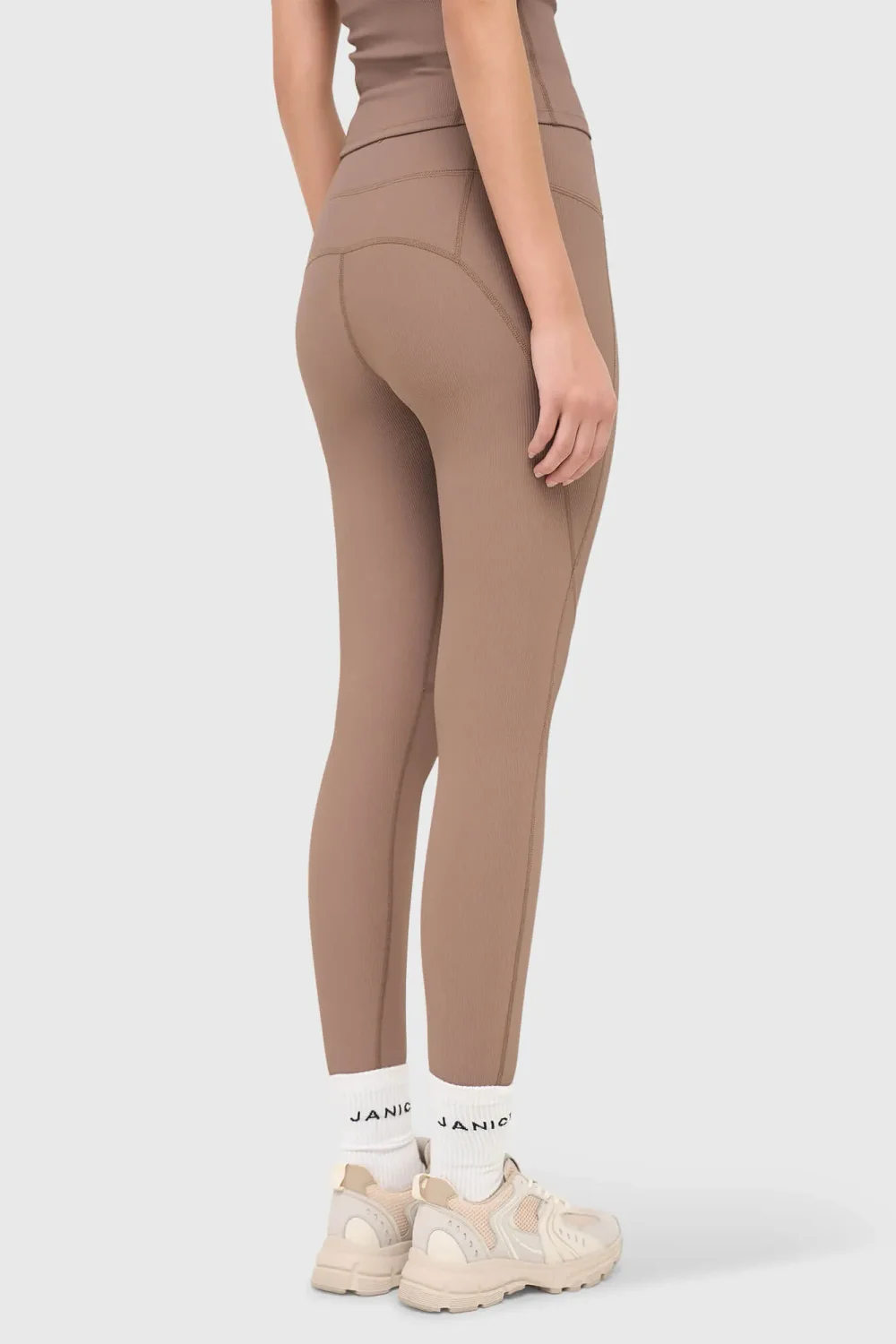 Women's Activewear Leggings, Ye Brown Rib