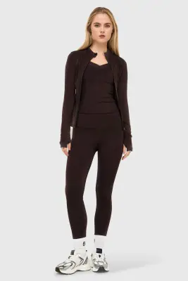 Women's Activewear Leggings in Dark Brown