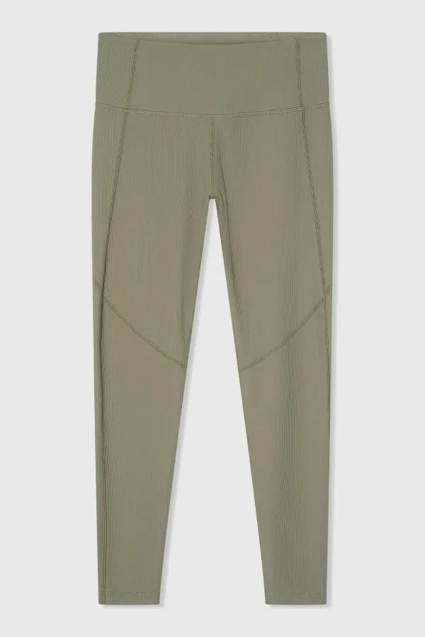 Women's Activewear Leggings, Ye Green Rib