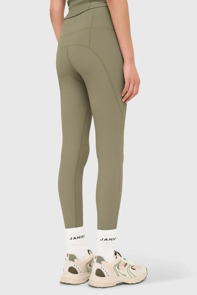 Women's Activewear Leggings, Ye Green Rib