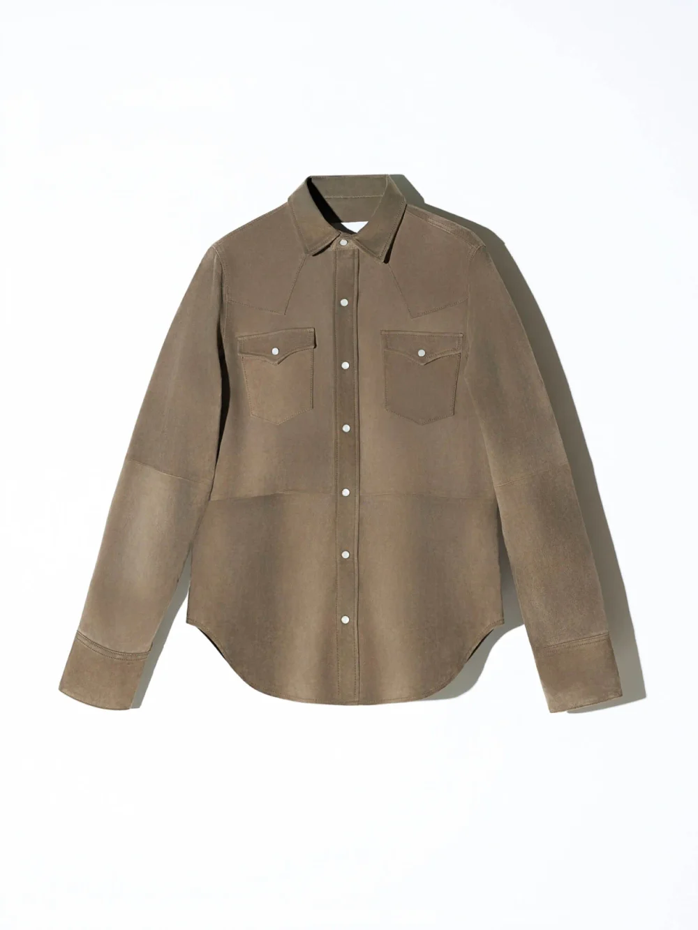 Leren Blouse Dames Levi Suede Groen