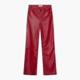 Leren Broek Dames Rechte Pijp Jason Rood