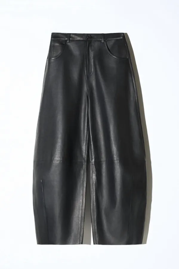 Leren Dames Broek Barrel Billy Zwart