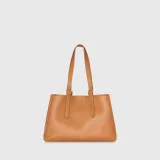 Leren Dames Handtas Shopper Harper Camel