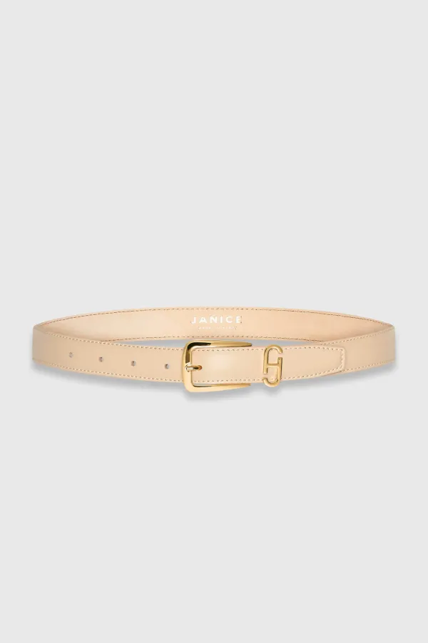 Colby Cream Leather Women's Belt