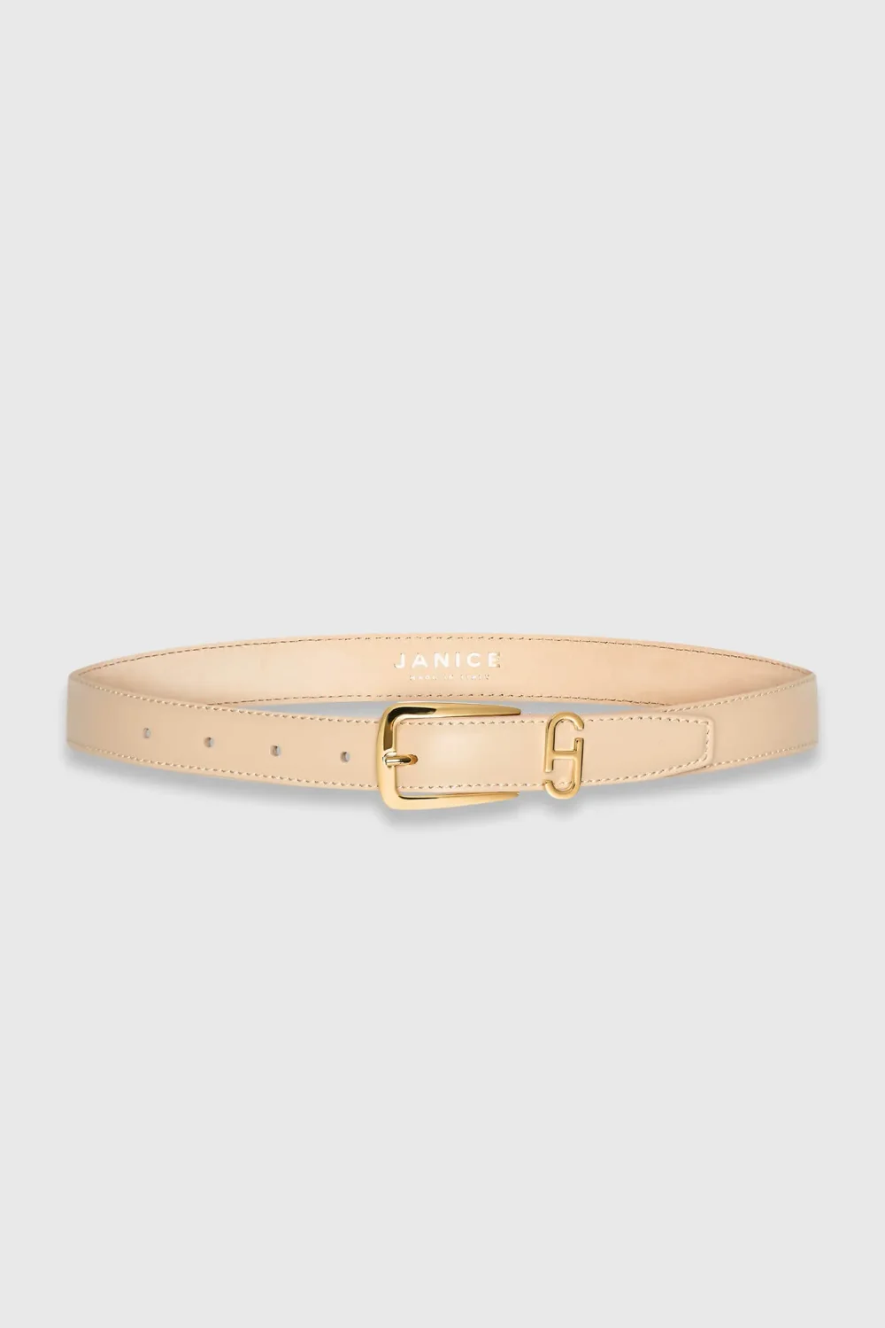 Leder-Gürtel für Damen Colby Creme