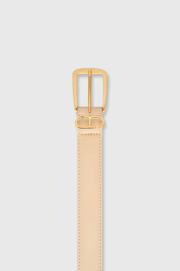 Colby Cream Leather Women's Belt