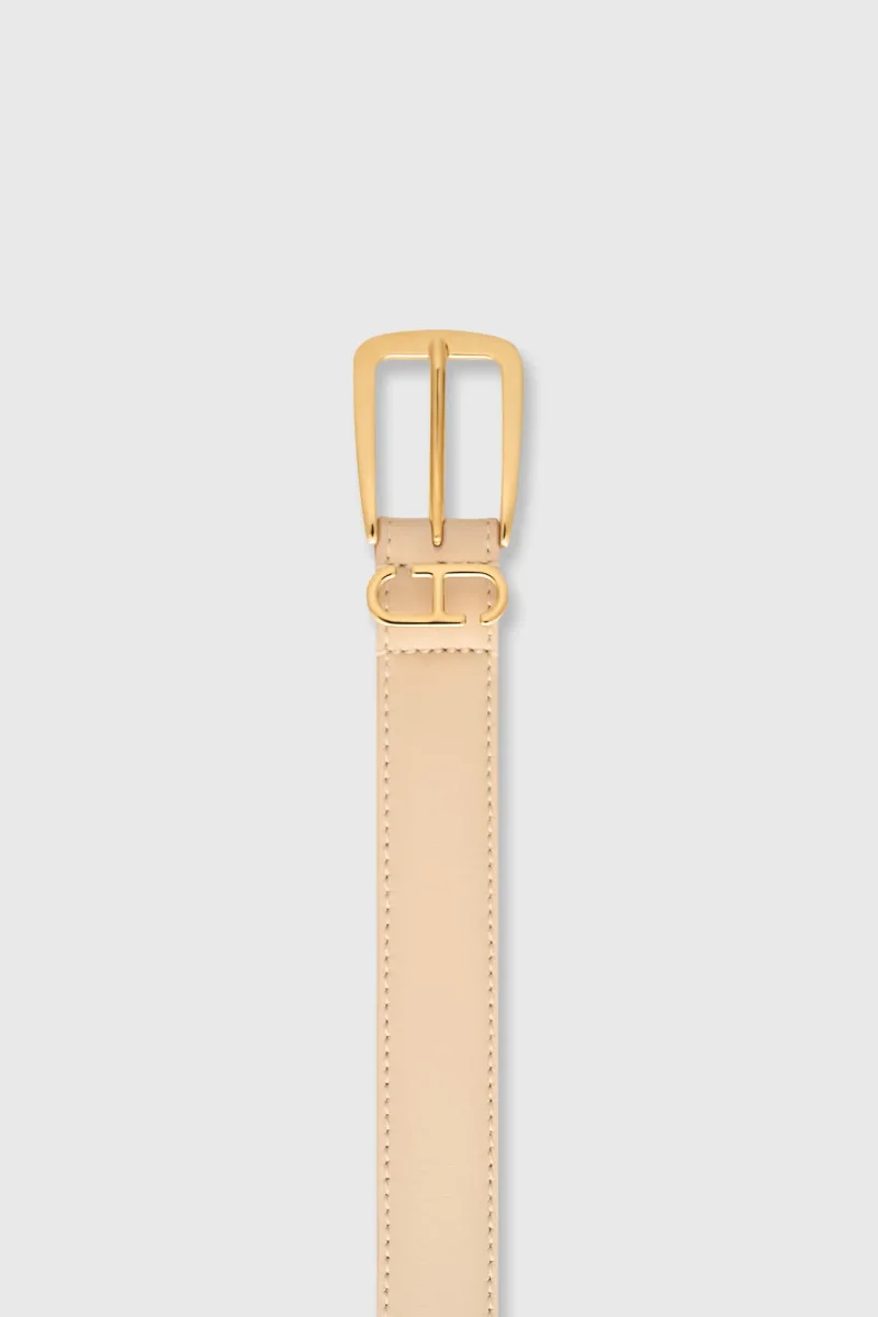 Leder-Gürtel für Damen Colby Creme