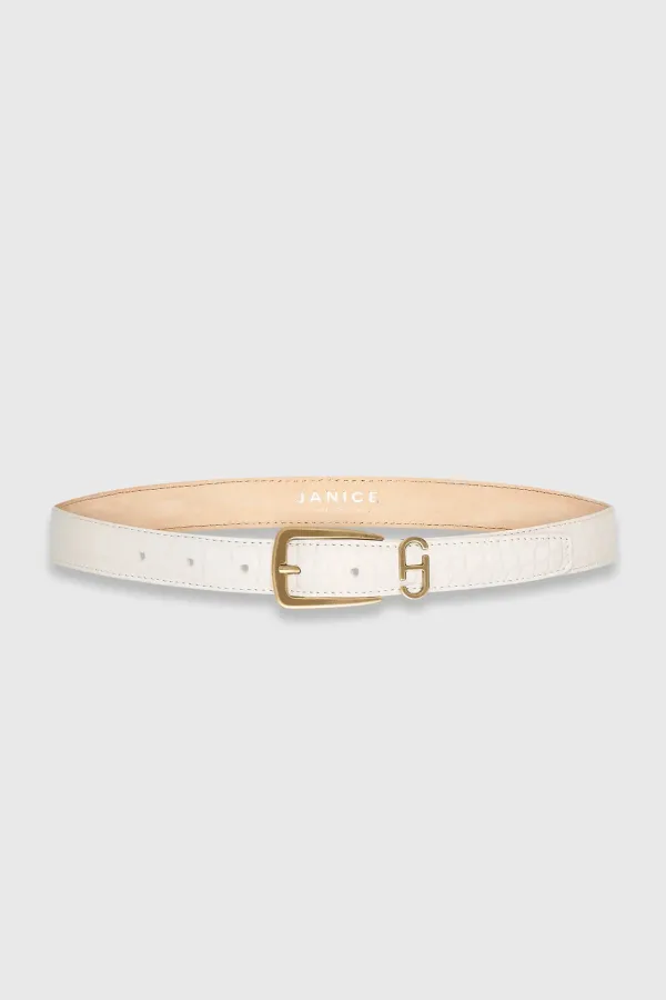 Leren Dames Riem Colby Off White