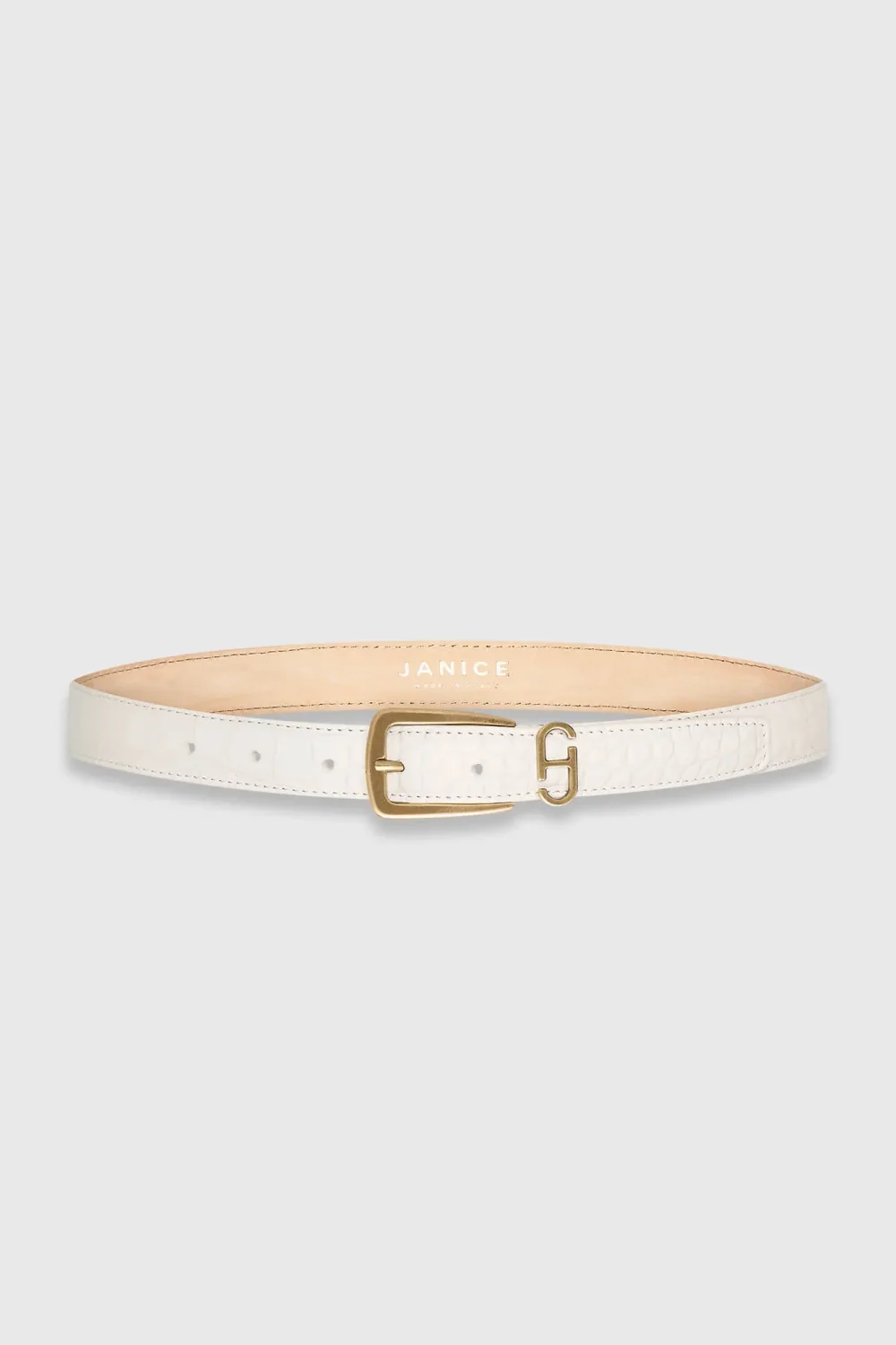 Leder-Gürtel für Damen Colby Off White