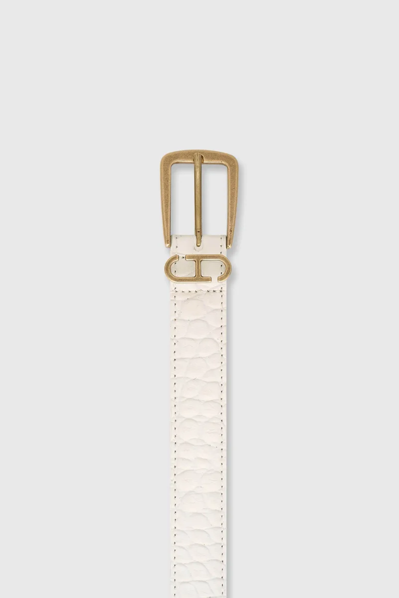 Leder-Gürtel für Damen Colby Off White