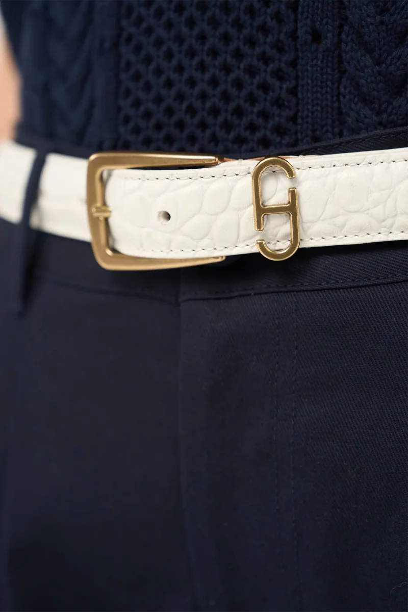 Leder-Gürtel für Damen Colby Off White