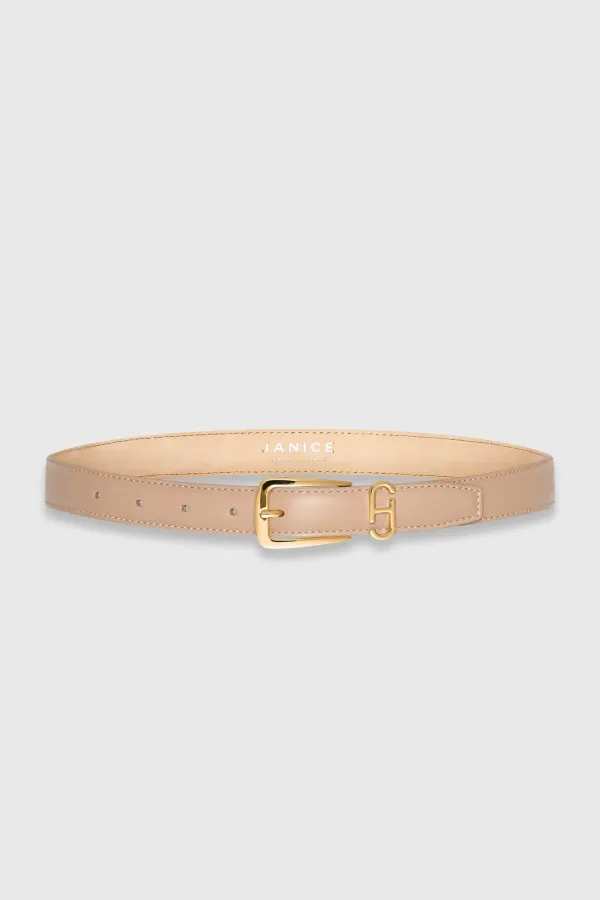 Colby Taupe Women's Leather Belt