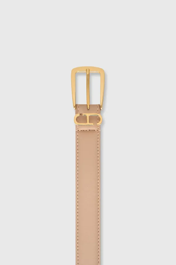 Colby Taupe Women's Leather Belt