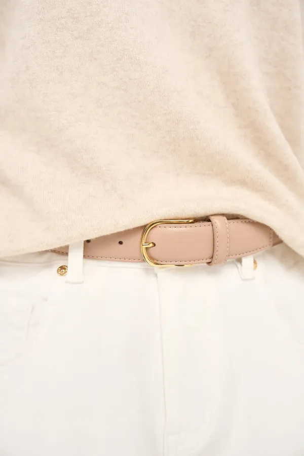 Colby Taupe Women's Leather Belt