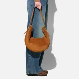 Leren Dames Schoudertas Suede Oregon Cognac