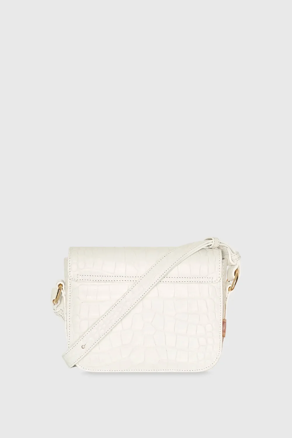 Elias Croco Off-White Leather Women's Bag