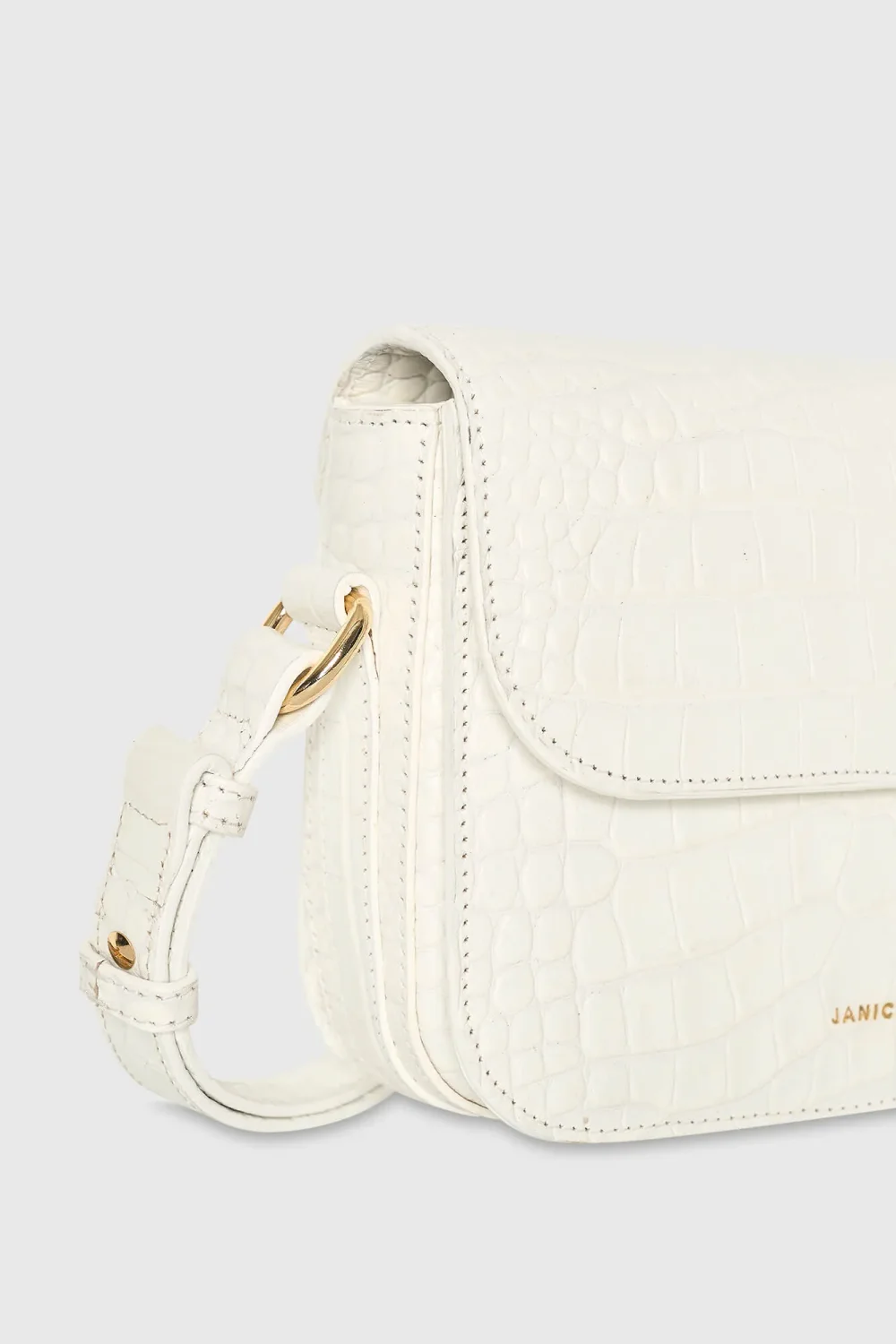 Elias Croco Off-White Leather Women's Bag