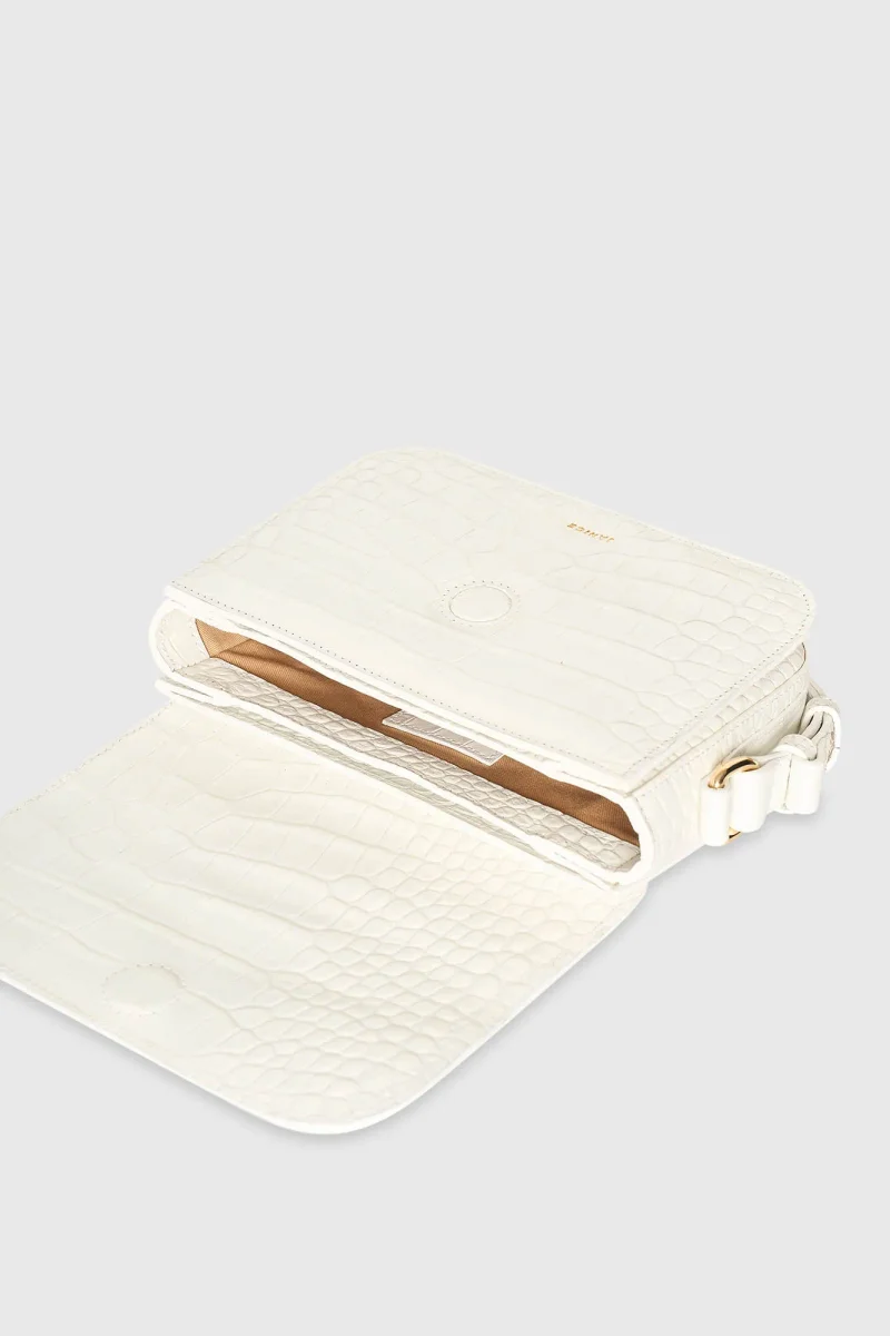 Elias Croco Off-White Leather Women's Bag
