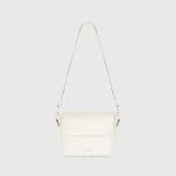 Leren Dames Tas Elias Croco Off White
