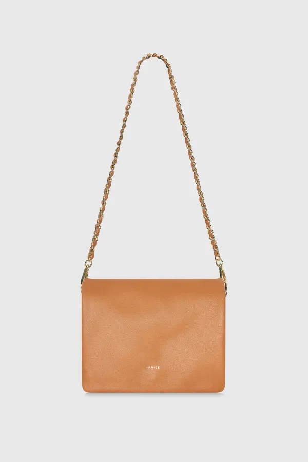 Lederhandtasche für Damen Skylar Cognac