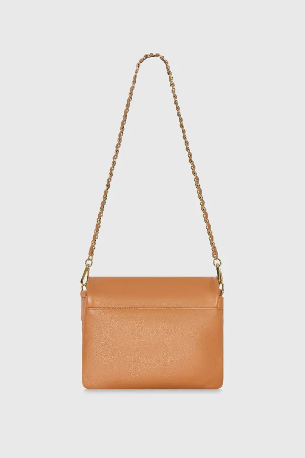 Lederhandtasche für Damen Skylar Cognac