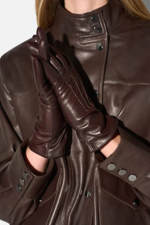 Leren Handschoenen Dames Atlas Bruin
